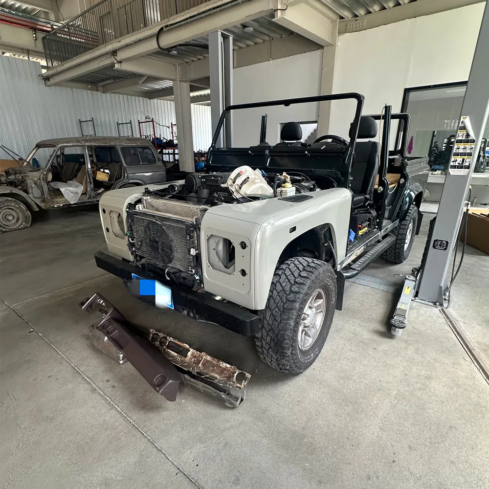 تعديل الألومنيوم لاند روفر ديفندر 90 110 130 TD4 TD5 300TDI الجبهة الحاجز الجناح أجزاء جسم السيارة OEM # ASB710200 ASB710210 #2