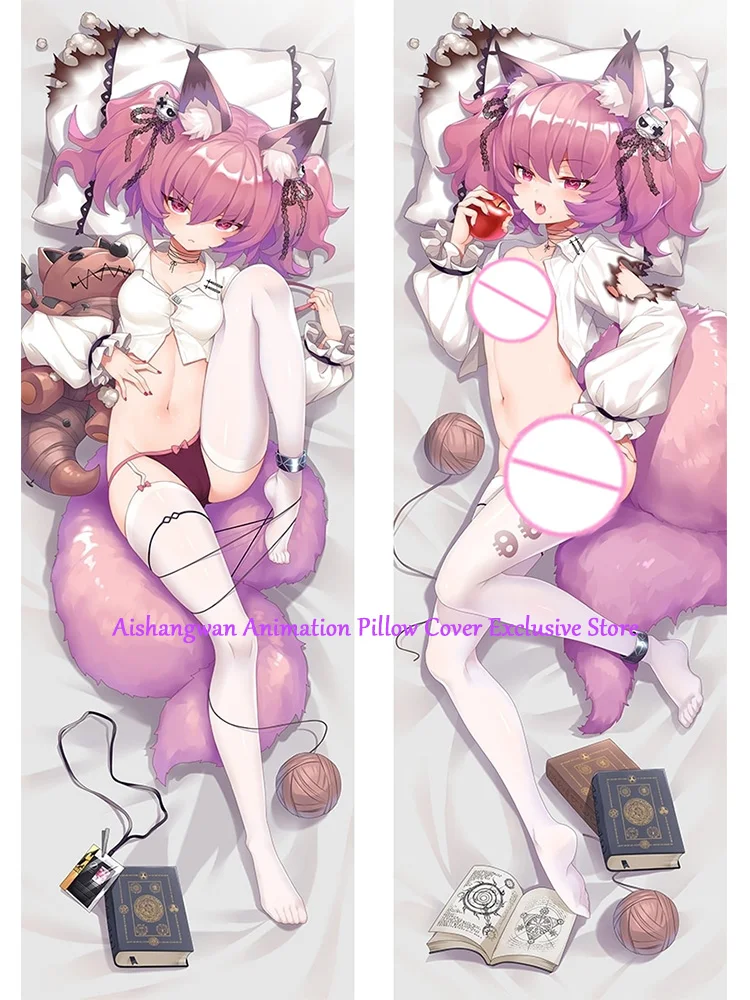 

Dakimakura Anime Pillow Cover Arknights Shamare Double Sided Print 2Way Cushion Bedding Festival Gifts Gifts