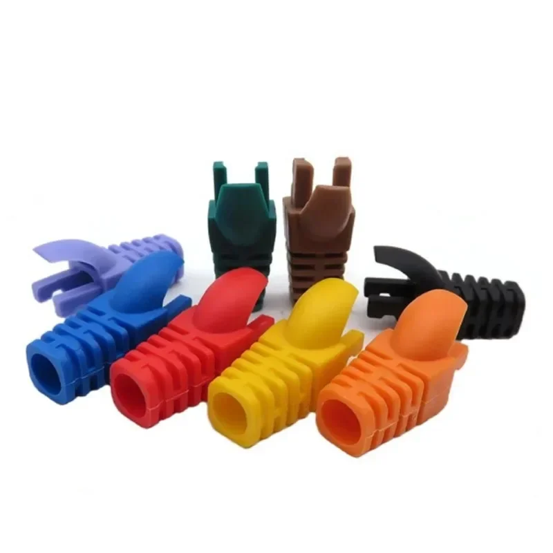 Cat5E CAT6 RJ45 Ethernet Network Cable Strain Relief Boots Cable Plug Cover Dustproof And Waterproof Protective Rubber Cover