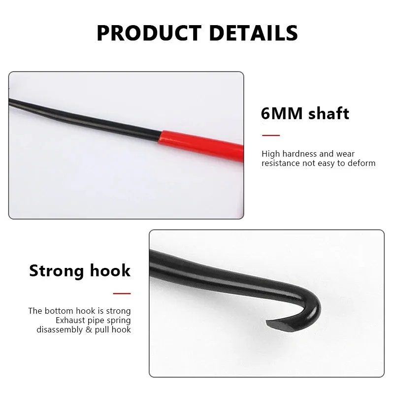 Carbon Steel Spring Hook Wrench with T Comfort Grip Handle Rust Resistant Spring Remover for Mechanical Repair Workshop