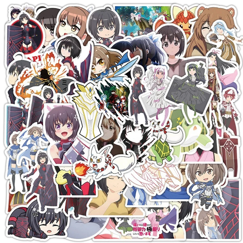 10/30/50szt I Don't Want To Get Hurt So I'll Max Out My Defense Stickers Bofuri Maple Anime Sticker Girls Sally Cartoon Decals