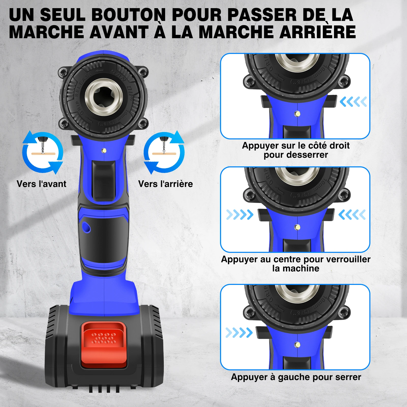 مجموعة مفكات مثقاب لاسلكية 26 في 1، طقم مفك براغي كهربائي عزم دوران 25 + 1 لجدران الحفر DIY وإضاءة LED
