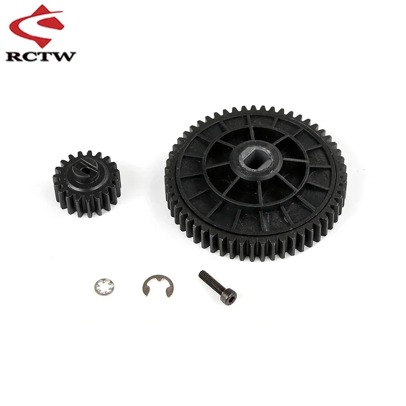 Rc Auto Koppel Hoge snelheid Spiraalvormige Metal Gear Kit 16 T/58 T of 19 T/55 T of 17 T/57 T Spur Pinion Set voor 1/5 HPI ROFUN ROVAN KM BAJA