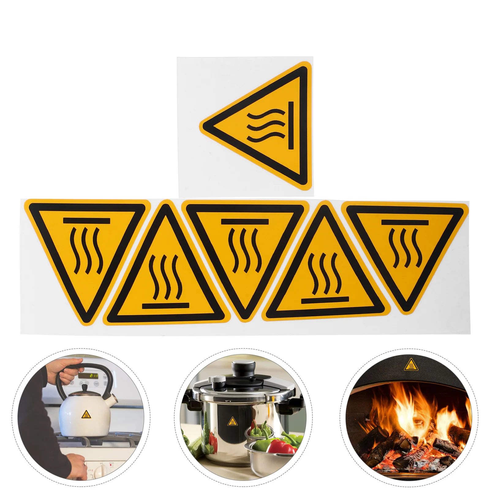 

2 Sheets Do Not Touch Stickers High Temp Danger Labels Caution Hot Surface Safety Signs Warning Scald Stickers for Equipment