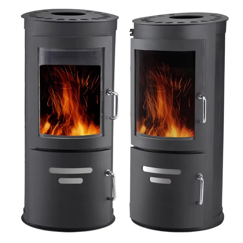 household double door wood stove wood fire heater household fireplace