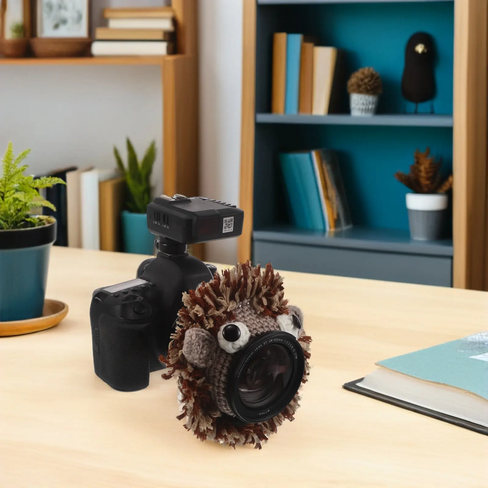 Hand Knitted Camera Lens Decorative Ring Cute Animal Crochet Lens Hugger Photography Prop for Newborn Baby Photo Sessions