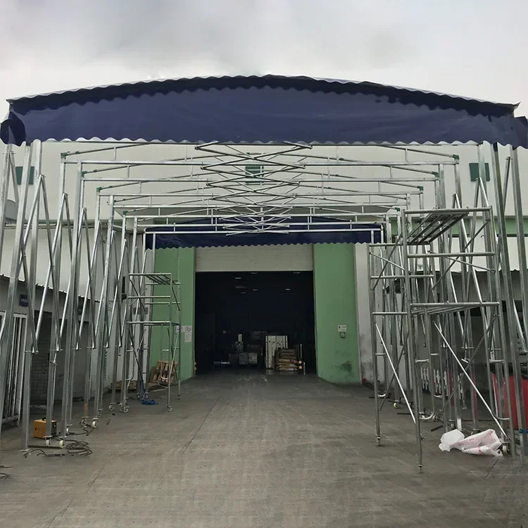خيمة جراج محمولة قابلة للطي من القماش المشمع للتسقيف بإطارات فولاذية مظلة ظل الشمس في الهواء الطلق خيمة مظلة سحب #3