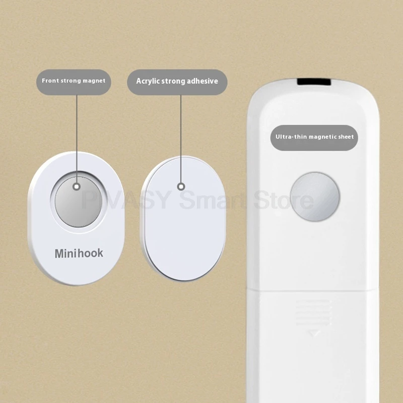 حامل مغناطيسي للتحكم عن بعد مثبت على الحائط مادة ABS خطاف تخزين عالمي تصميم بدون حفر لأجهزة التحكم عن بعد في مكيف الهواء للتلفزيون