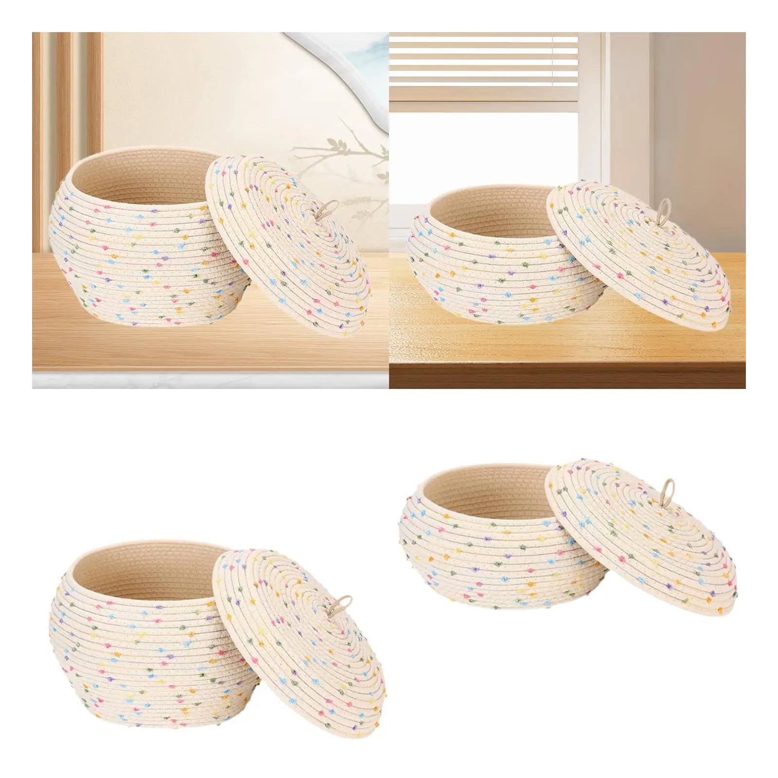 

Woven Storage Basket Toy Basket Woven Organizer for Bedroom Towels Sundries