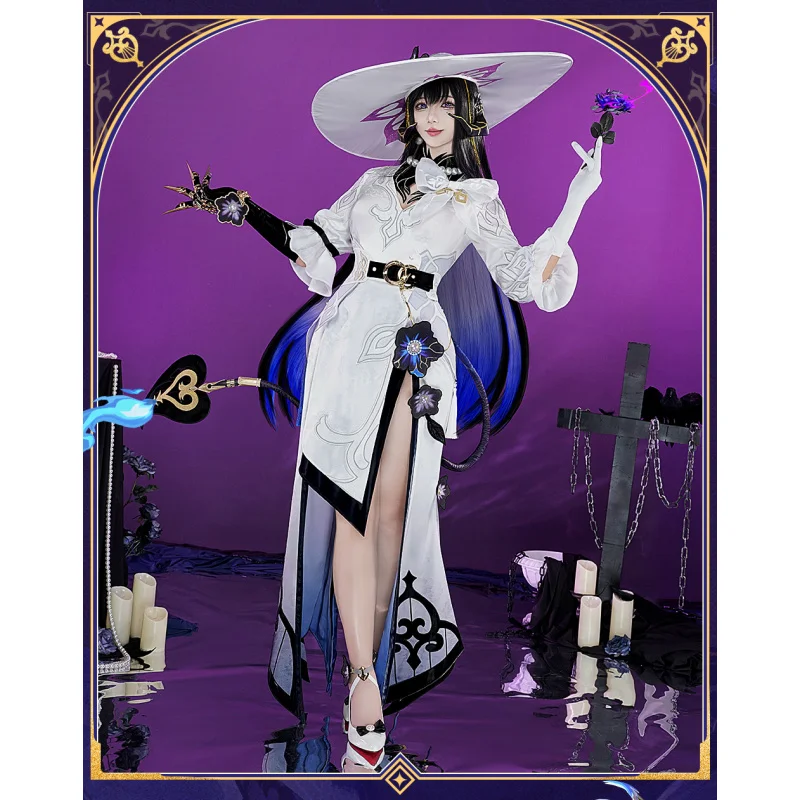 Constance Game Honkai：Star Rail Cosplay Costume The Dahlia Dress Hat Wig Gloves Shoes Christmas Party Women's Sexy New Uniform view 2