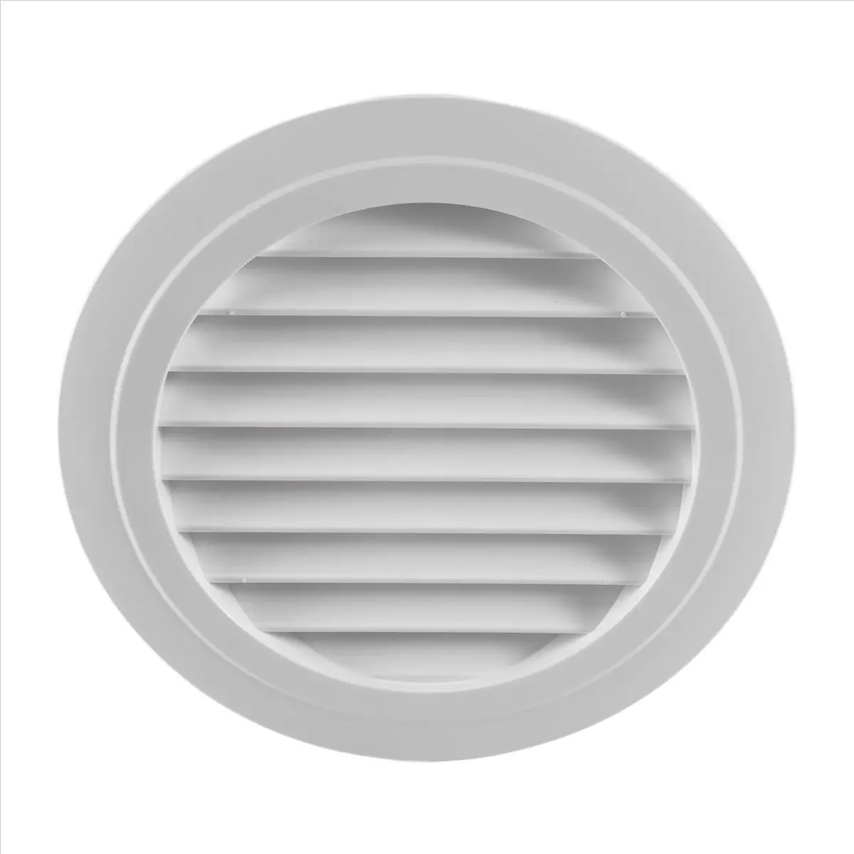 A75K 8 Inch Round Air Vent ABS Louver Grille Cover White Soffit Vent with Built-In Fly Screen Mesh for Bathroom Kitchen Ventilat