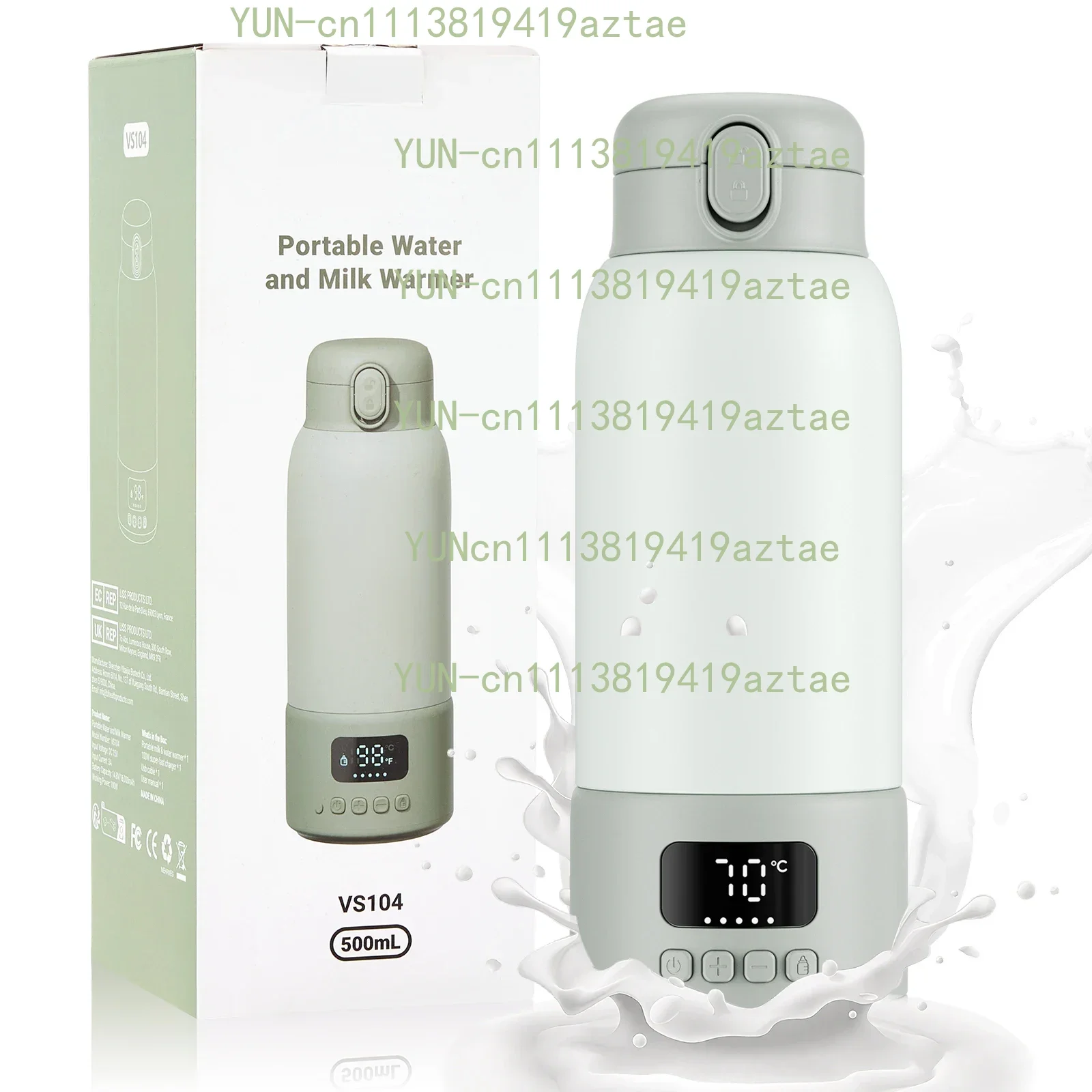 Portable Digital Display Baby Bottle Warmer USB Car Travel Nursing Milk Heater Outdoor Universal Temperature Control Accessorie
