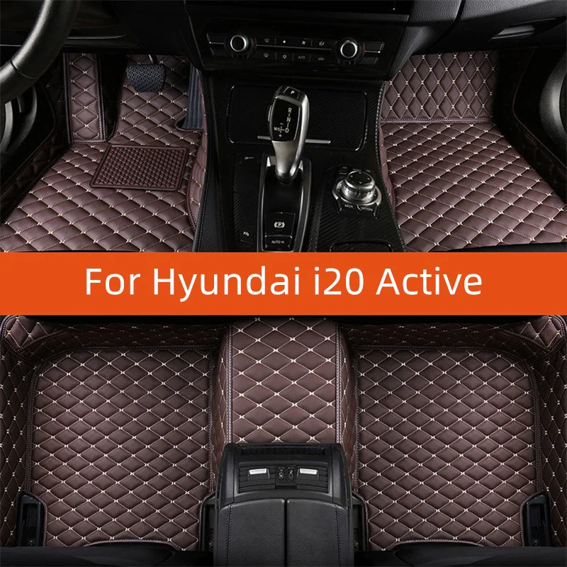 

Custom Leather Car Floor Mat For Hyundai i20 Active 2017 2018 2019 2020 Car Mat Interior Accessories