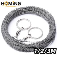 Outdoor Manual Hand Steel Wire Saw 1/2/3M Hand Chain Saw Cutter Portable Travel Camping Hiking Emergency Gear Survival Tools