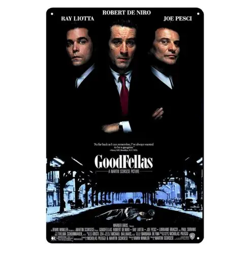 Goodfellas Robert De Niro Movie Metal Poster Tin Sign 20x30cm Plaque