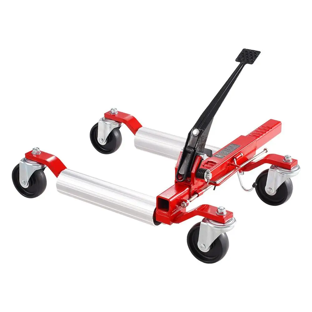 Chariot à roulettes, Max. Capacité de levage 1500 lb, chariot de transport pour voiture, cric avec rotation à 360° °   Roues rotatives, cric à cliquet robuste pour le positionnement des véhicules, pour la réparation et le déplacement des véhicules, lot de 4