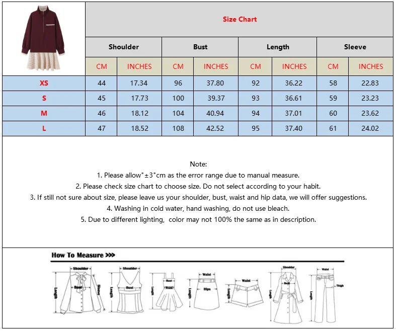 BSAY 2026 Herbst Halber Reißverschluss Stehkragen Patchwork-Kurzkleid Laternenärmel Tasche Kontraststreifen Rüschen Lockerer Kurzrock – Detail 1