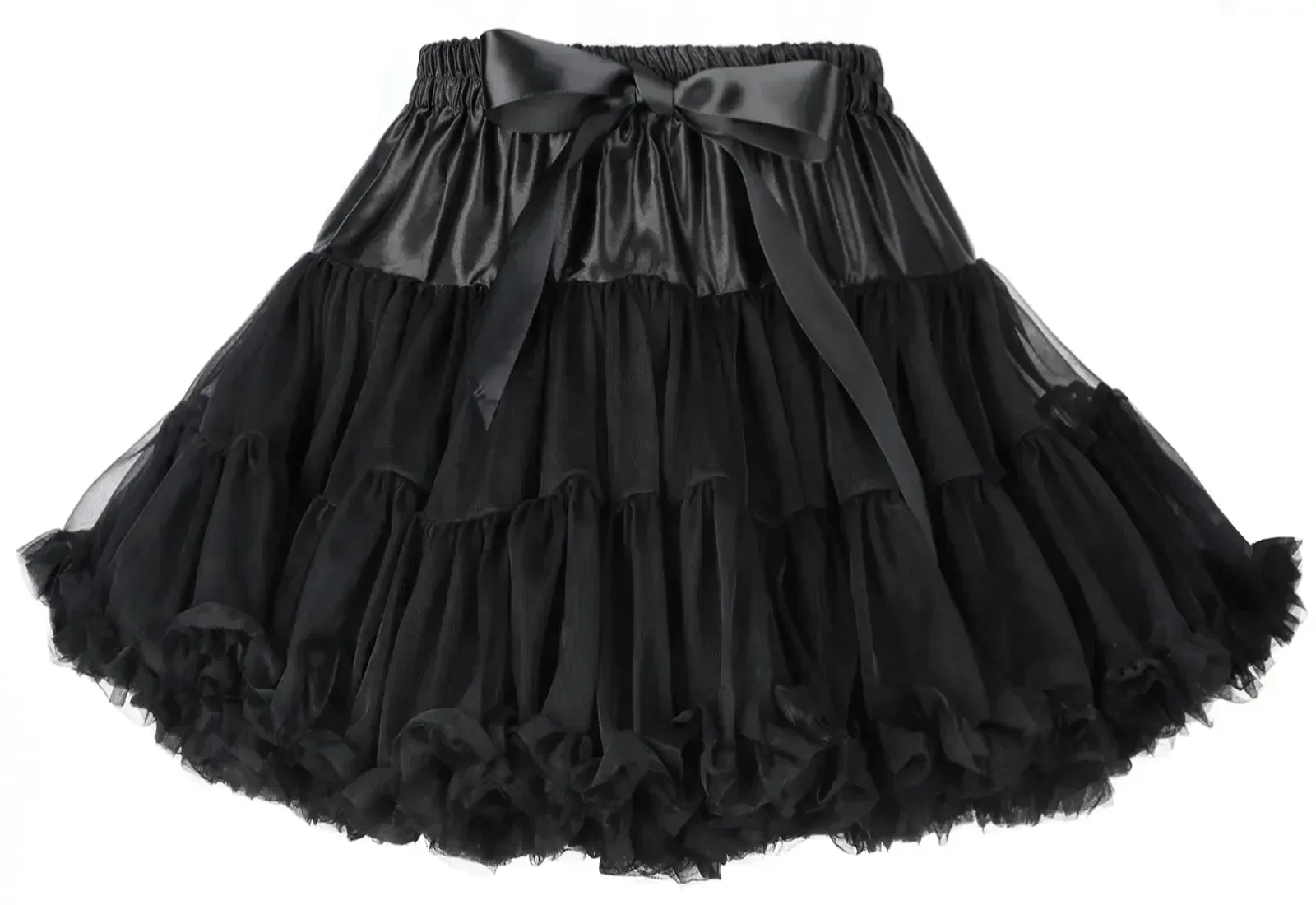 ЮбкаWomen’s Petticoat Skirts Tulle Underskirts Chiffon Half Slips Fluffy Ballet Dress 2024