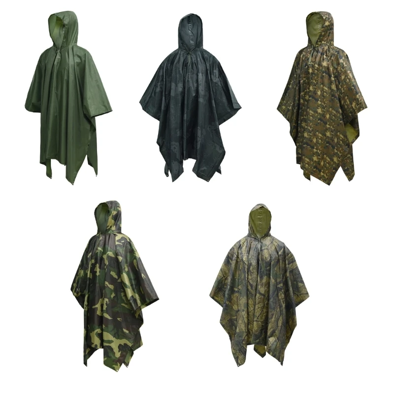 

Camouflage Hunting Raincoats Tactically Poncho Shelter Waterproofs Poncho Outdoor Camping Hunting Clothes Shelter Tent