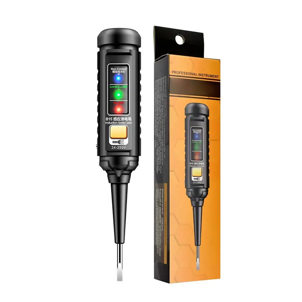 Induction Teste Pen Highlight Color Light Professional AC Voltage Detection Electrician Screwdriver Testing Tools