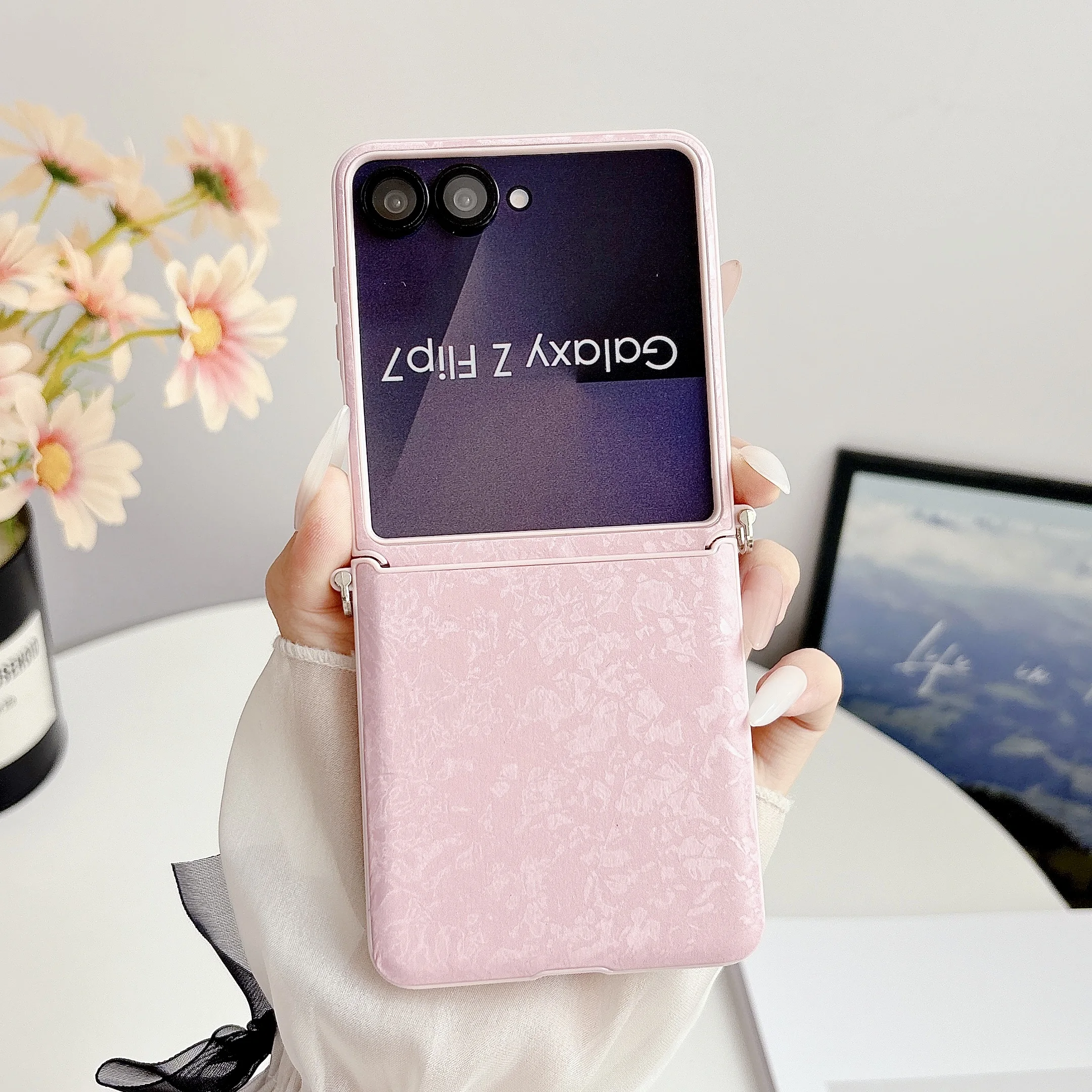 Dopamine Color Palette for Hinge Protection Phone Case for Samsung Galaxy Z Flip 7 FE 6 5 5G Protective Cover