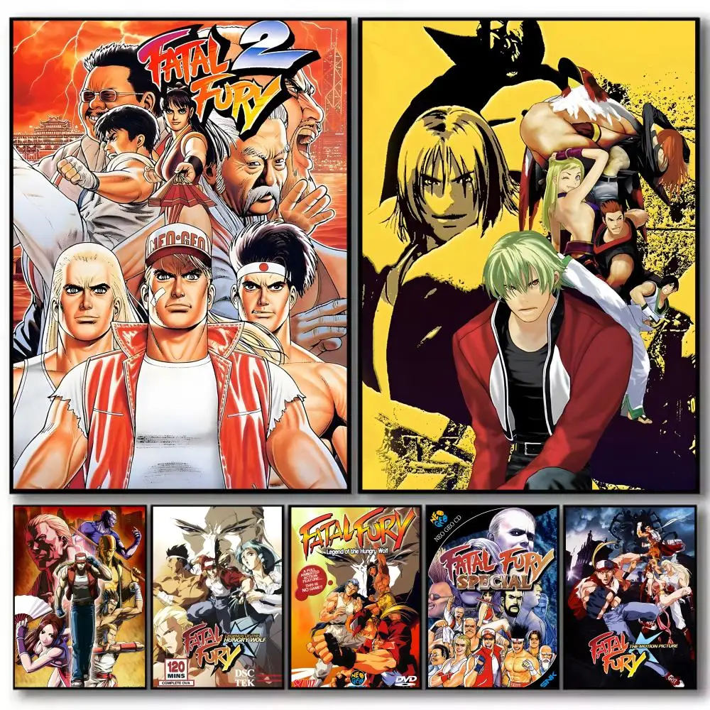 Game Fatal Fury Poster High-definition  poster stickers, suitable for bedroom, living room, home decoration