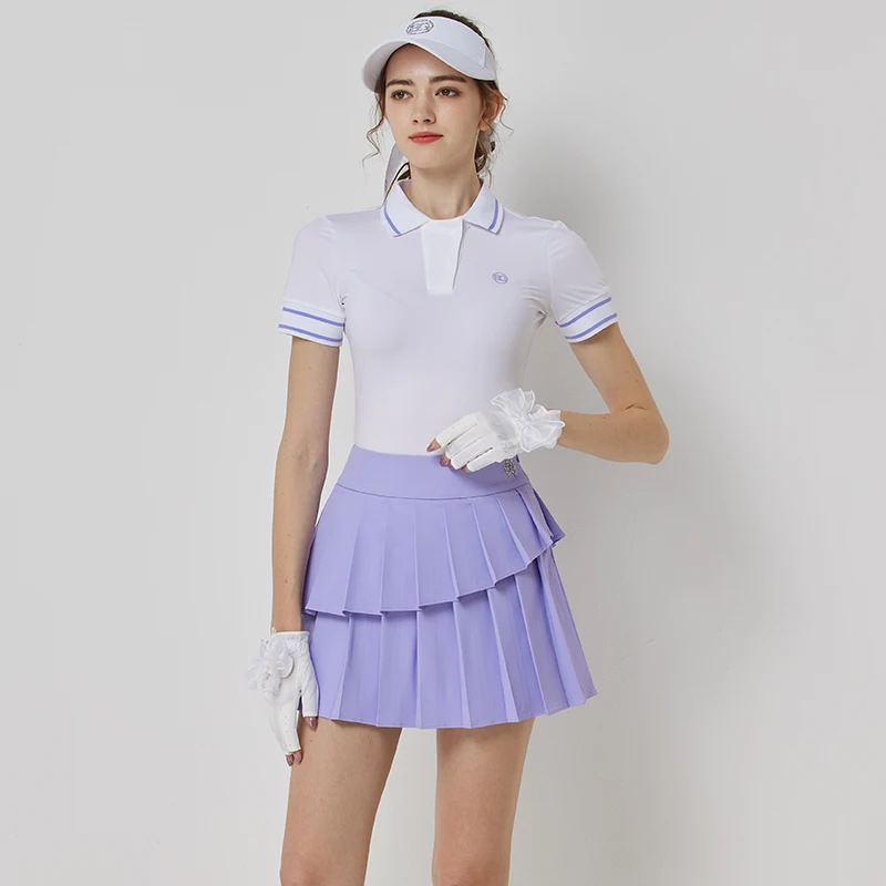 New Golf Clothing Women's Short-sleeved T-shirt Summer Polo Shirt Quick-drying Breathable Golf Uniforms High-end Korean Style