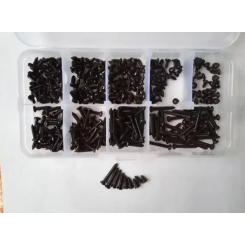 

MSTHREE 270pcs Stainless Steel M2.6 Phillips Round Head Self-tapping Screw Bolt Assorment Sheet metal screws