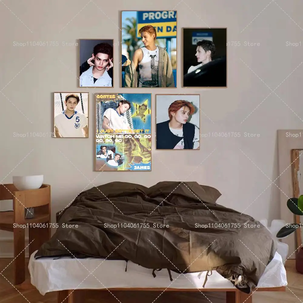 Singer J-JAMES Poster Self-adhesive Art Waterproof Paper Sticker Coffee House Bar Room Wall Decor