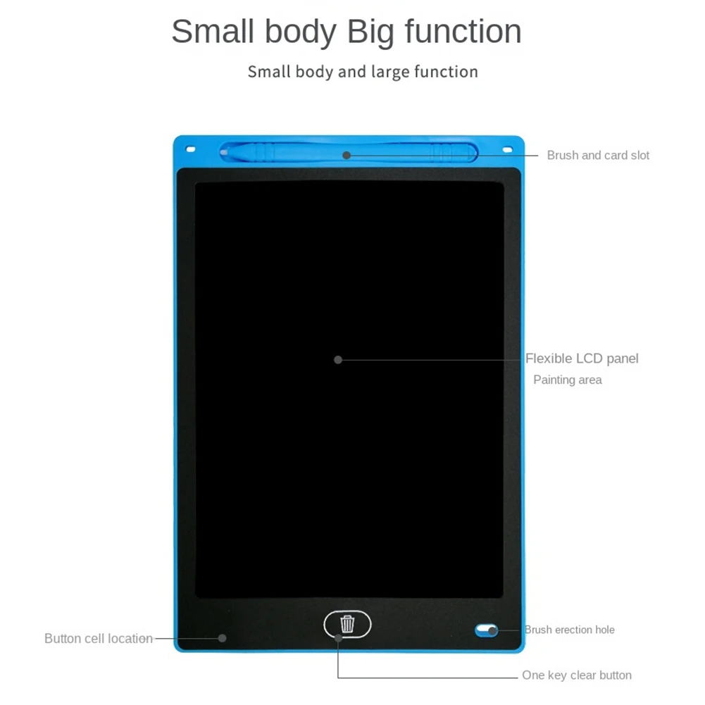 Well Made-12 Inch LCD Drawing Board Suitable For Children's , Painting, Electronic Writing Board, Boy Children (Monochrome)