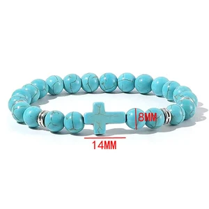 Hombres de oración Pederos de piedra natural Rosario Hematita Cross Cross Cross Onyx Meditation Pulsera Mujeres Joyas de yoga Homme pulsera 12 mejores brazaletes de ventas Nepal - №1
