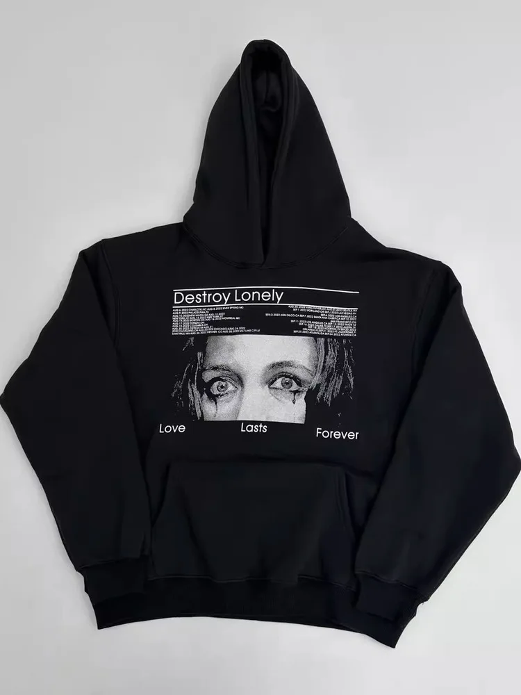 

Худи Alyx Playboicartl Destroy Lonely Album, коллаборация, свободный крой, с принтом, из смесового хлопка и полиэстера, повседневная одежда