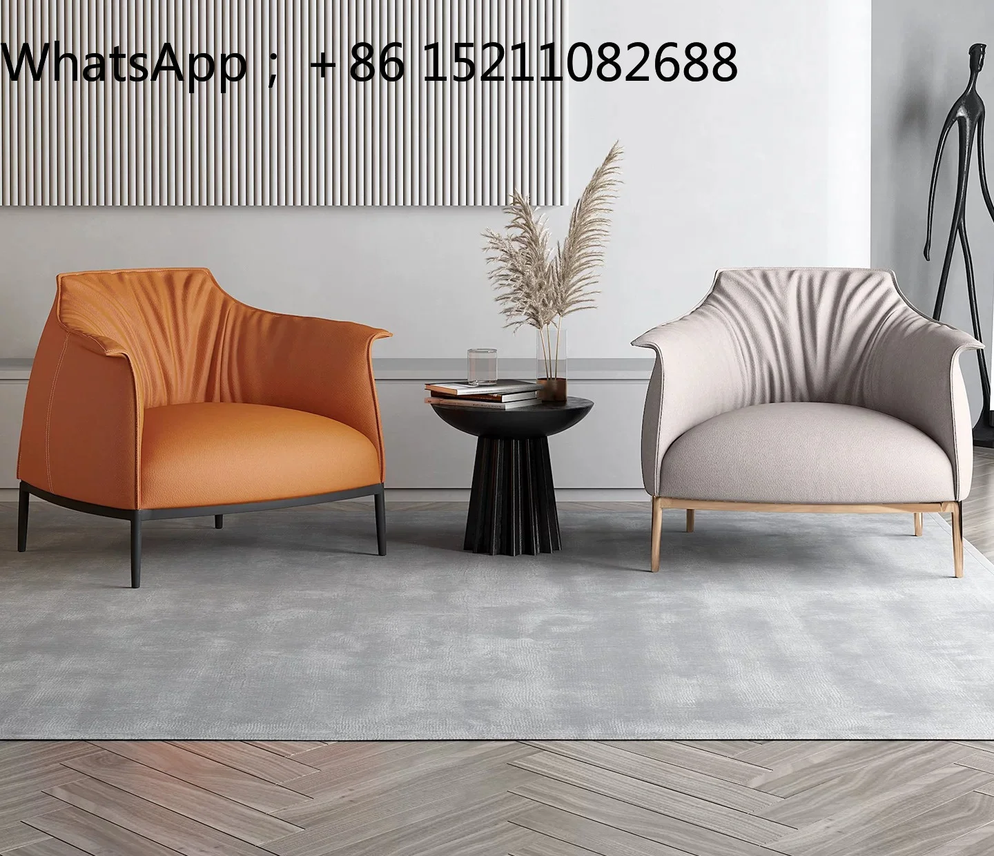 SCY single sofa chair leather sofa single chair casual simple living room single chair