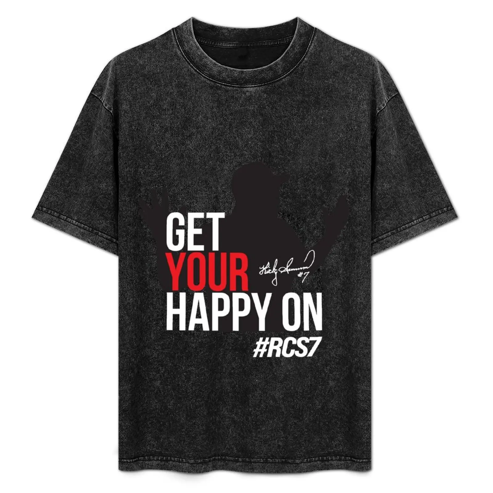 

Happy On Profile Tee T-Shirt Vintage Style Printed Top