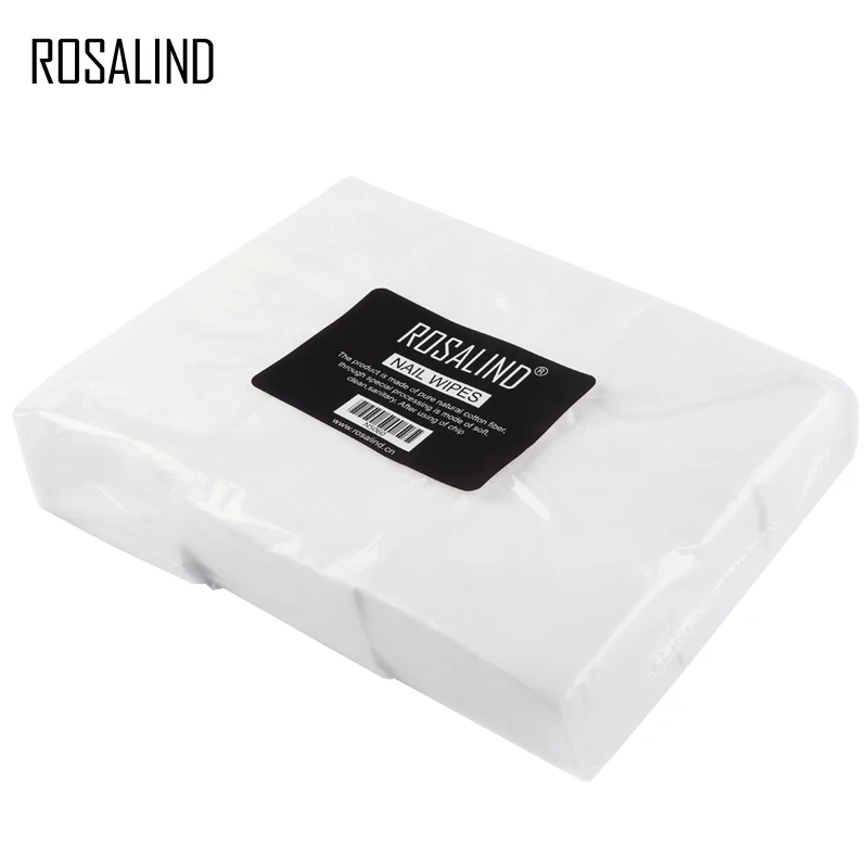 ROSALIND 800PCS/Lot Nail Polish Remover Wipes Cotton Lint Free Degreasing Napkins Unloading Nail Art Manicure Tool