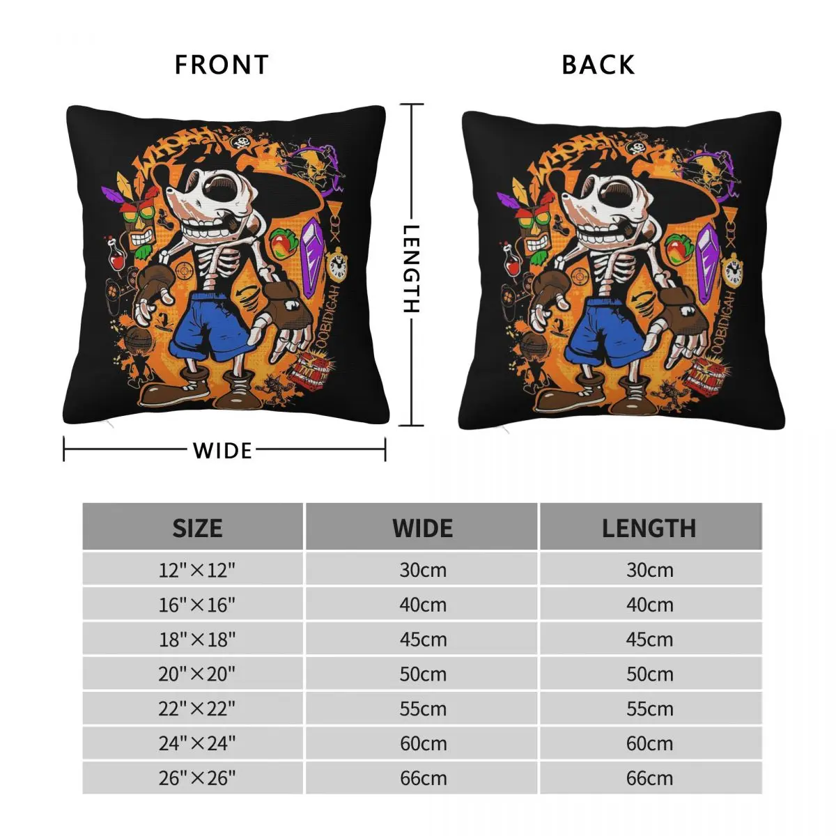Wackiest Marsupial Wumpa Island Square Pillowcase Polyester Linen Velvet Pattern Zip Decor Pillow Case Home 18