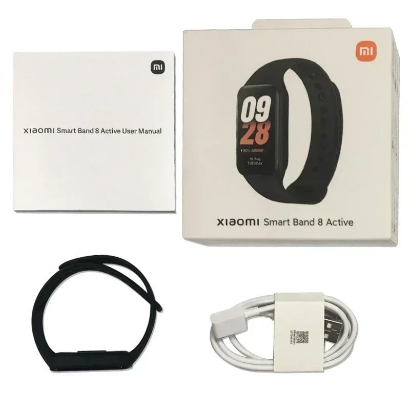 [Estreia mundial] Novo Xiaomi Mi Band 8 Ativa Versão Global  1.47 "Display 50 + Modos de Fitness Frequência Cardíaca SpO2 Monitoramento Banda Inteligente