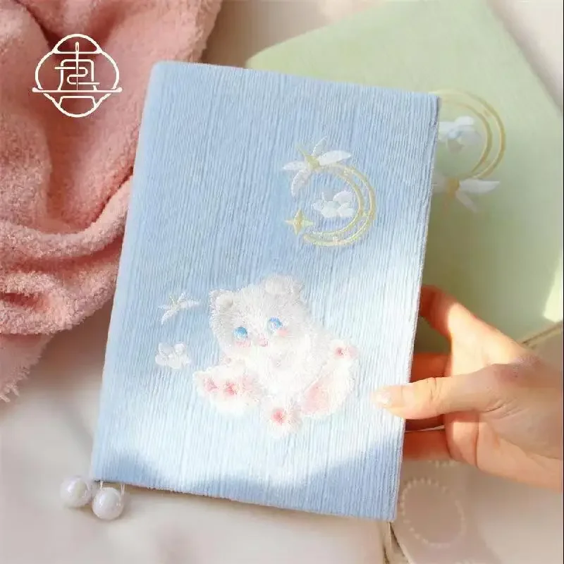 【Candy and Kitty】Original Handmade A5 A6 Notebook Covers Protector Book Sleeve Crafted Fabric Products Diary Cover，in Stock