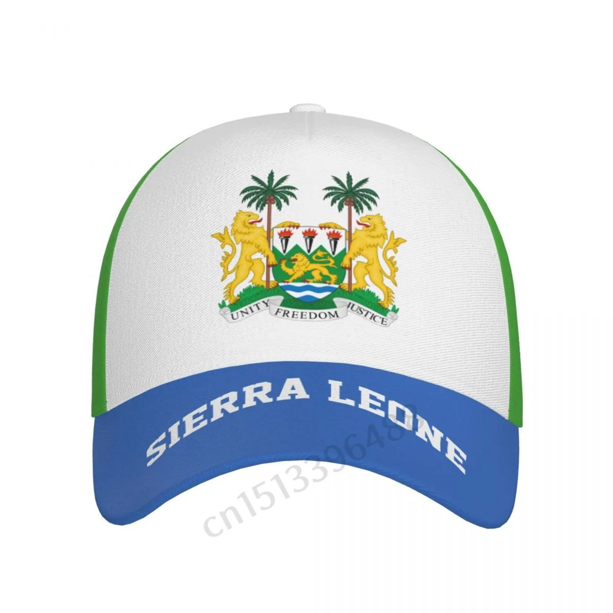 2025 Sierra Leone Flag 3D Soccer Hats Sun Baseball Cap Breathable Adjustable Men Women Outdoor Fishing Hat