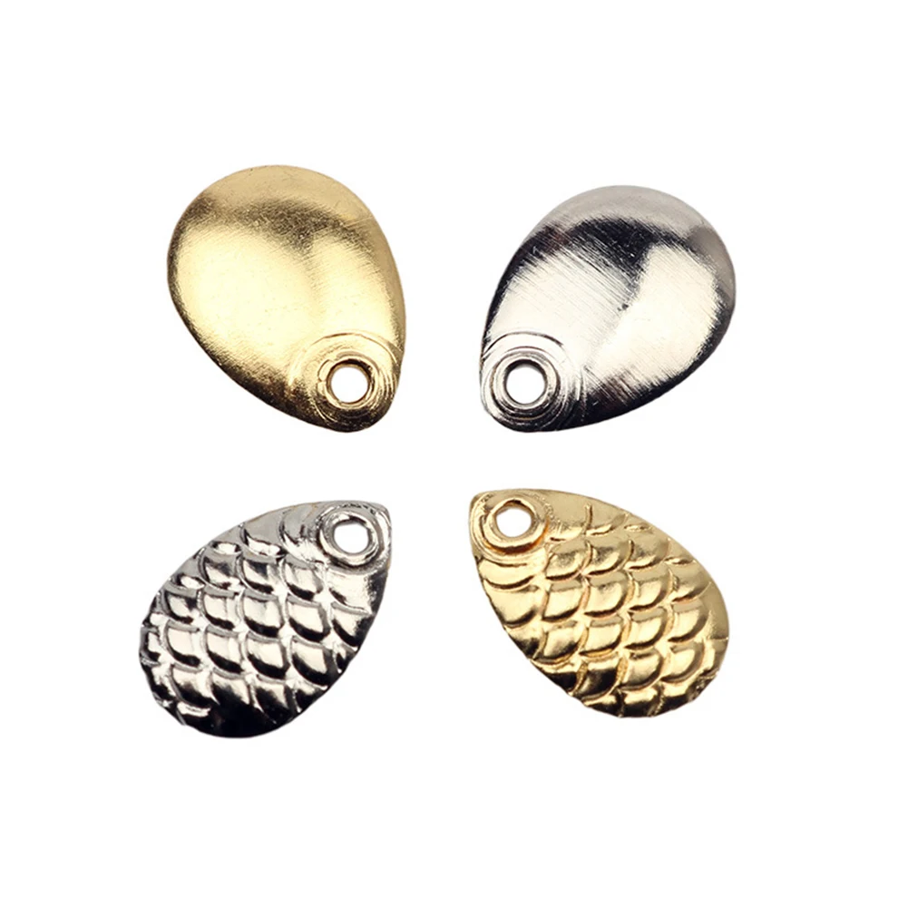 50pcs/Pack Fishing Spinner Rings Blades Nickel Mini Fish Scale Melon-seeds Glitter Sequins Flattie Attractor Lure Spoon Parts