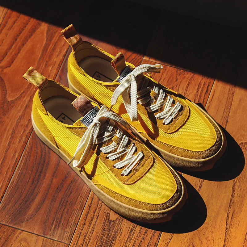 

Yellow Skate Shoes Man Trainers Summer Breathable Mesh Men's Sneakers Thick Bottom Designer Luxury Shoes Men zapatillas hombre