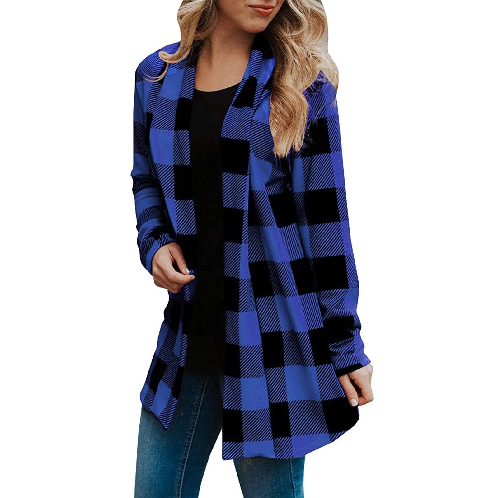 Autumn New Arrival 2024 Long Tops Flannel Plaid Shirt Women Plus Size Button Up Shirts Long Sleeve Casual Loose Cotton Cardigan