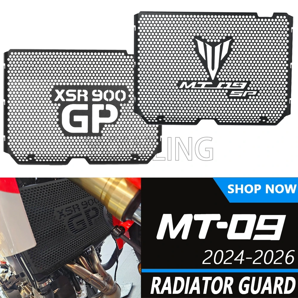 

For Yamaha MT-09 MT 09 MT09 SP XSR900 GP 2024 2025 2026 Motorcycle Accessories Radiator Guard Grille Cover Protector Protection