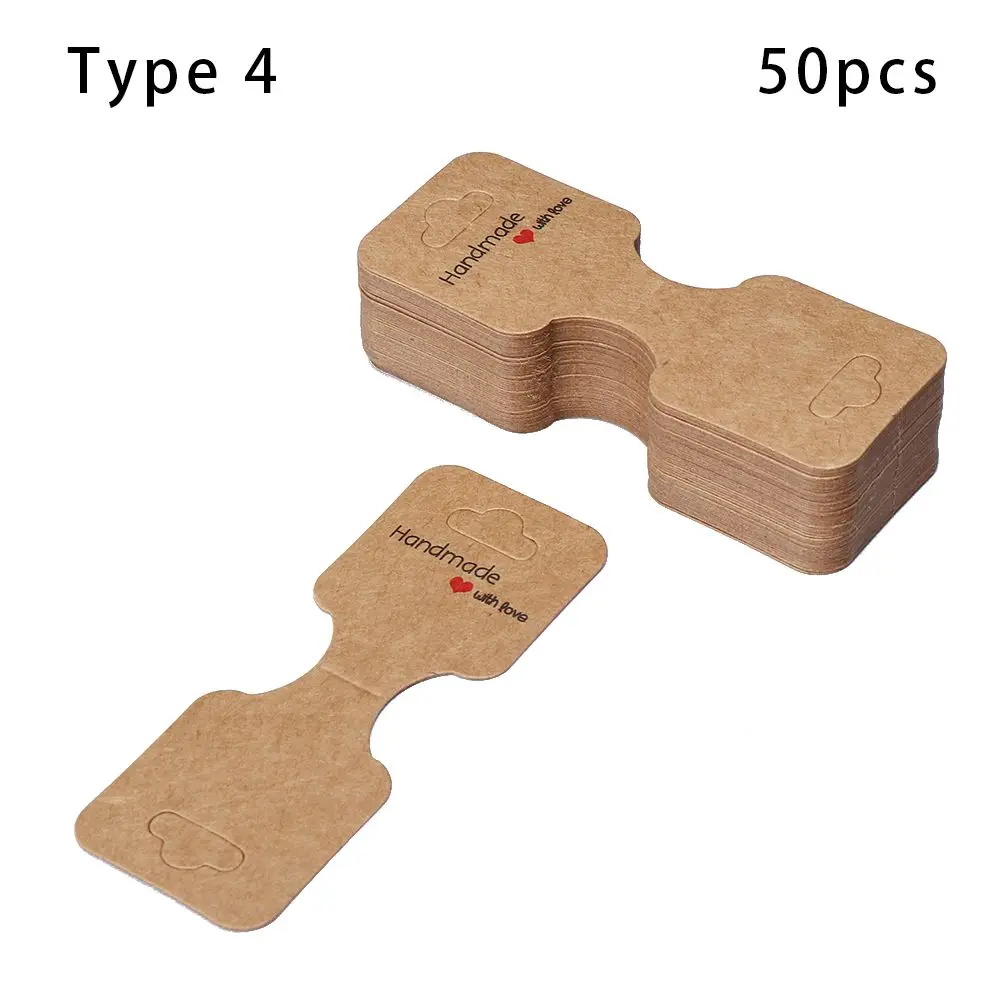 

50PCS 9x3.5cm Necklace Bracelets Wrist Strap Jewellery Packing Card Hanging Blank Tag Display Holder Cardboard DIY Package