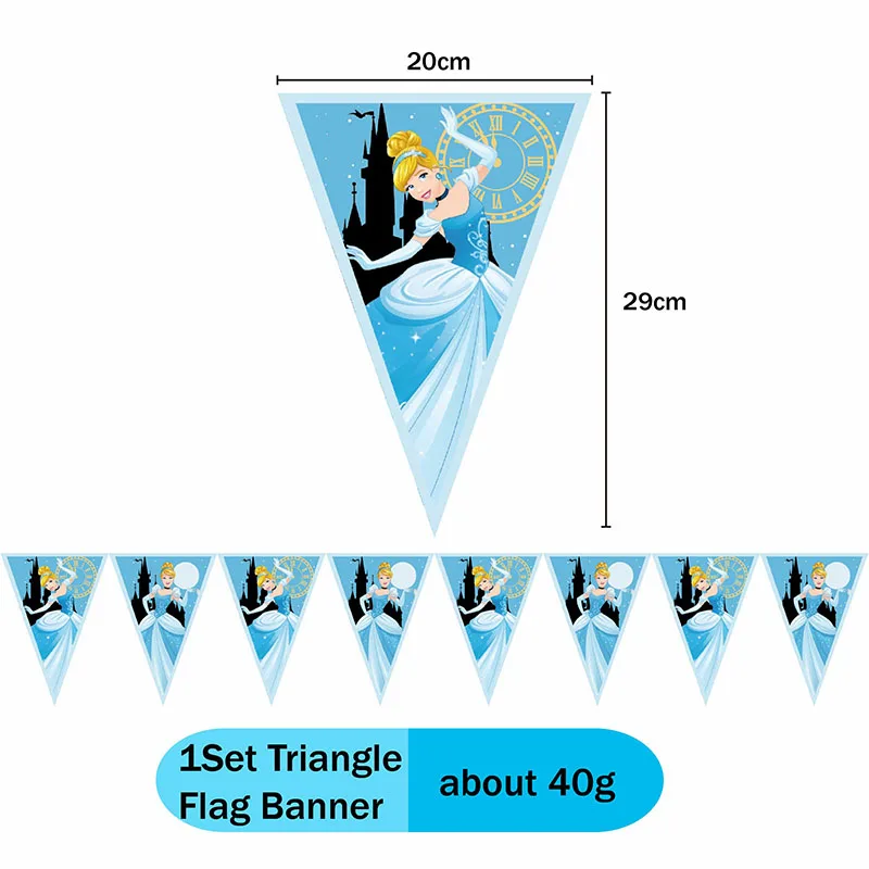 Cinderella Happy Birthday Party Princess Balloon Decoration Tablecloth Disposable Tableware Party Plate Cup Baby Shower