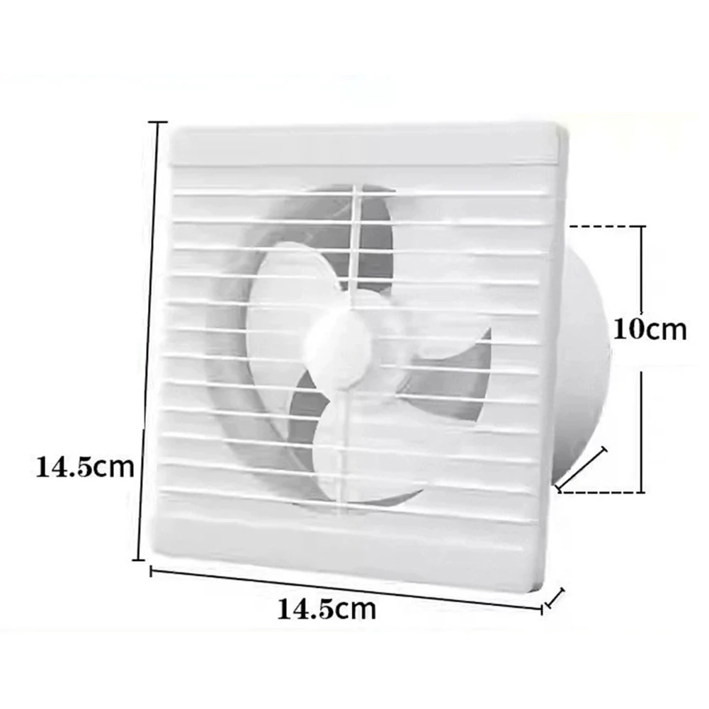 4 Inch Exhaust Fan for Bathroom and Kitchen Use with Compatibility for 10cm and 11cm Round Vent Holes Window Mounting Enabled