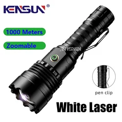 High Power Long Range Flashlight Aluminum Alloy Zoom 21700 Rechargeable Battery Type-c Charging Outdoort Camping Torch