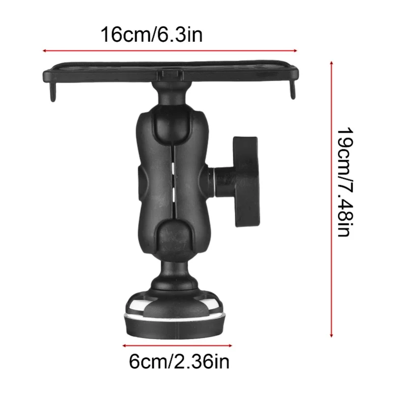 Fish Finder Mount With Rectangular Base Adjustable Kayak Rail Installation System Fishing Accessories