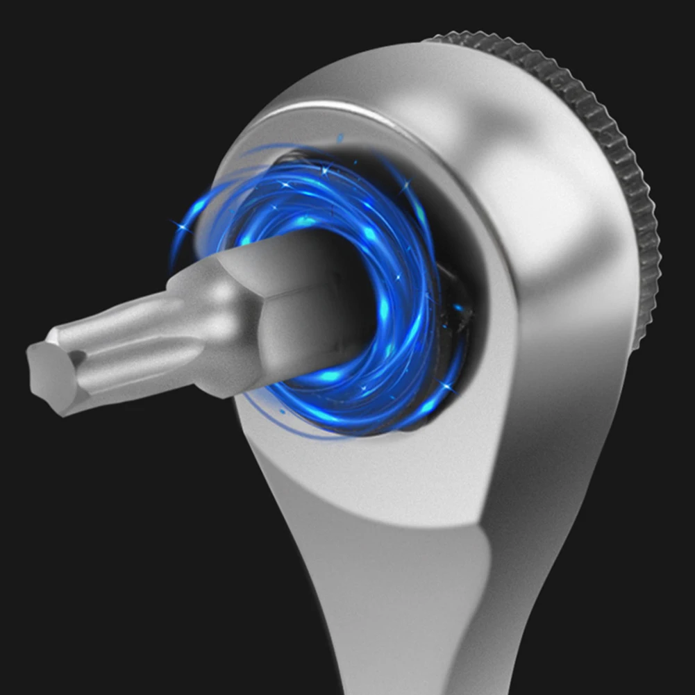 

1 Set Bike Tire Repair Tool Portable Cylindrical Integrated Mini Ratchet Wrench For Bike Vacuum Tire Patching Maintenance Parts