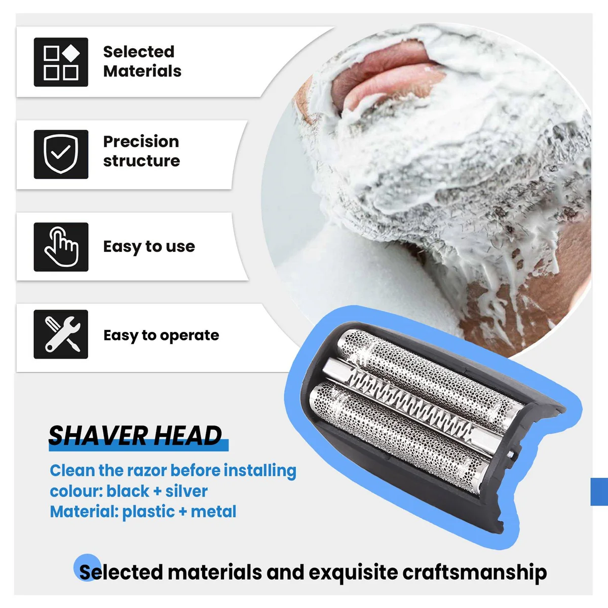 30B Foil Screen+Blade for 3 Series SmartControl 4000 SyncroPro &7000 TriControl Series 5495 7505 7520 7650 195S